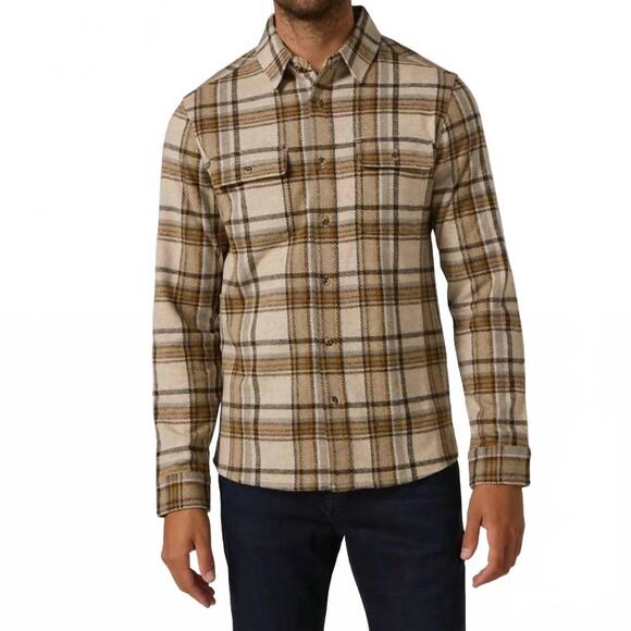 NEW 7DIAMONDS generation plaid shirt in oat